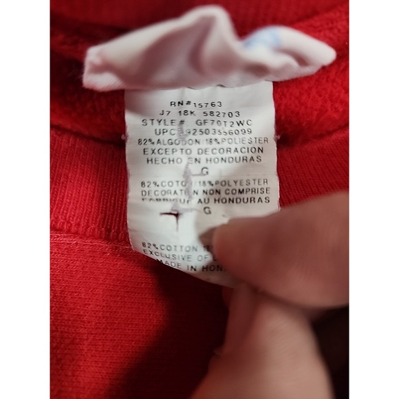 VINTAGE Y2K Champion Reverse Weave Sweatshirt Mens Large Red Crewneck Logo - Picture 6 of 9